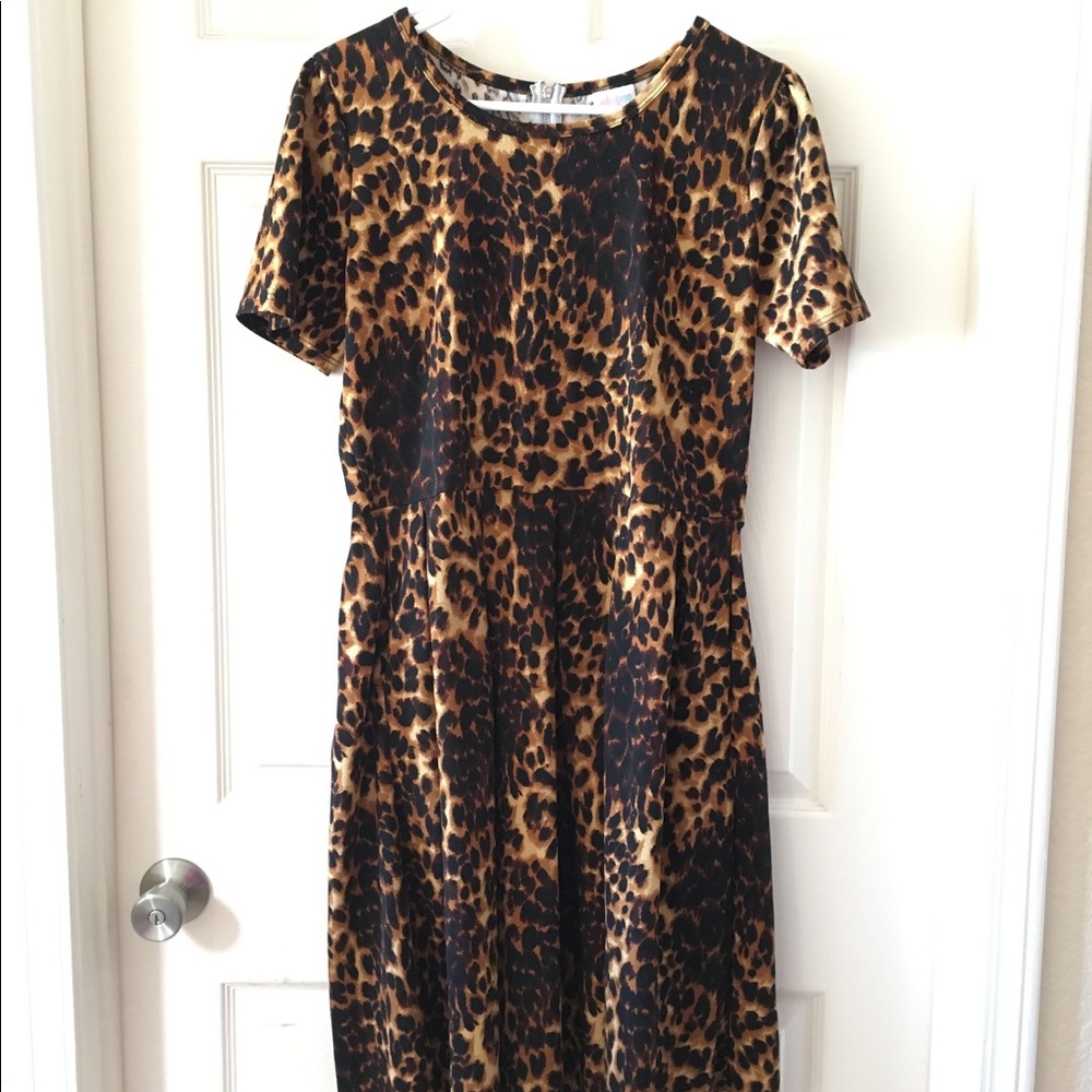 LuLaRoe Animal Print Amelia Dress XL